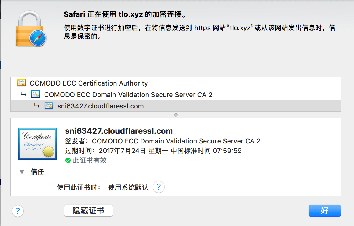 Cloudflare 共享证书